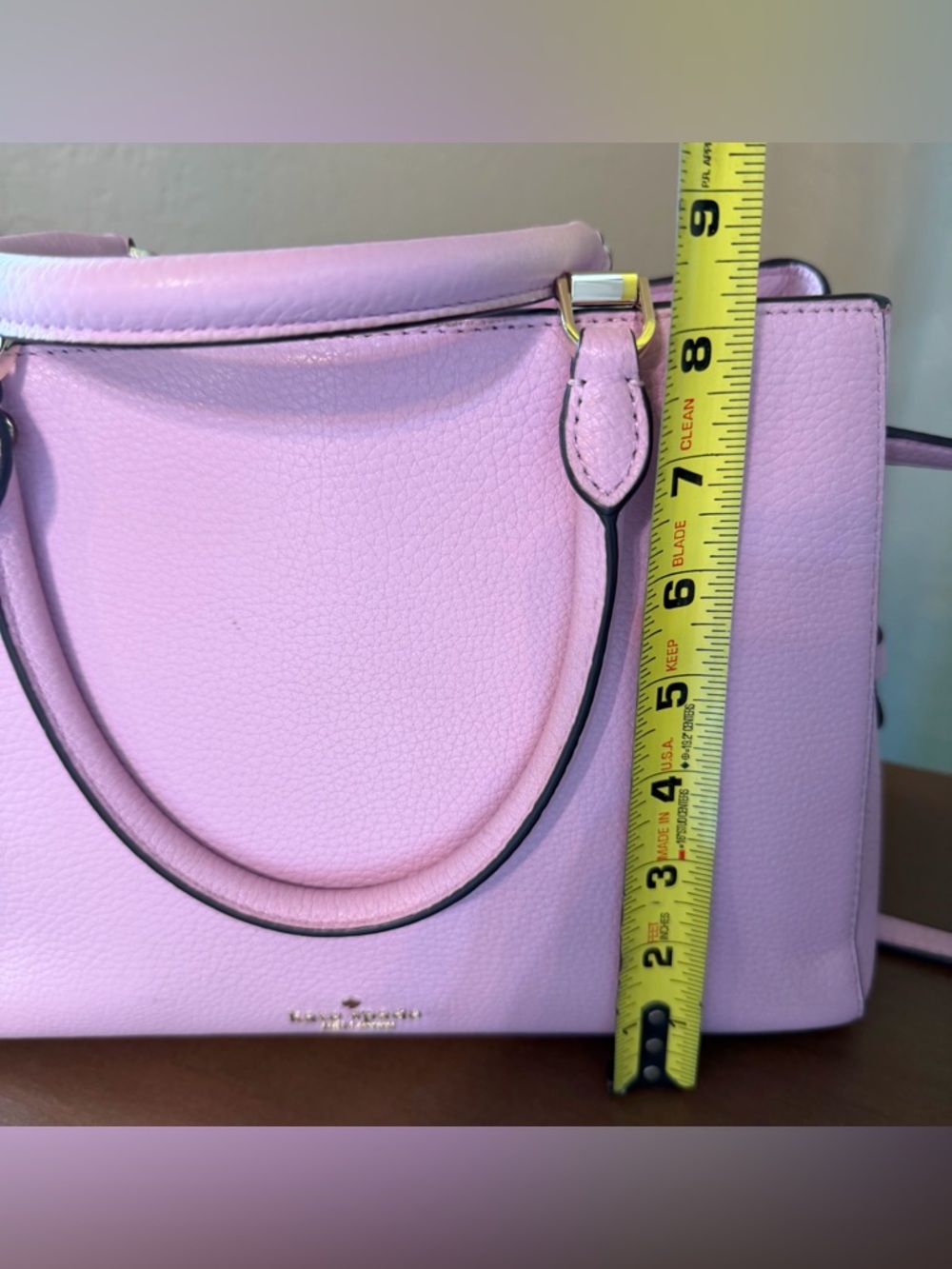 kate spade Lilac Pebbled Leather Satchel with Shoulder Strap - Picture 16 of 16